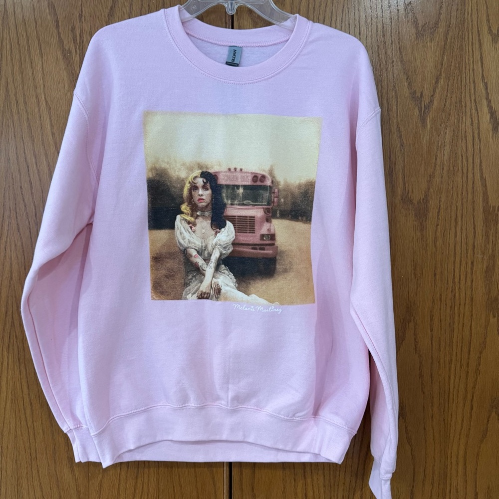 NWT Melanie Martinez K-12 Pop School Bus Crewneck Sweatshirt Pink Women's Medium